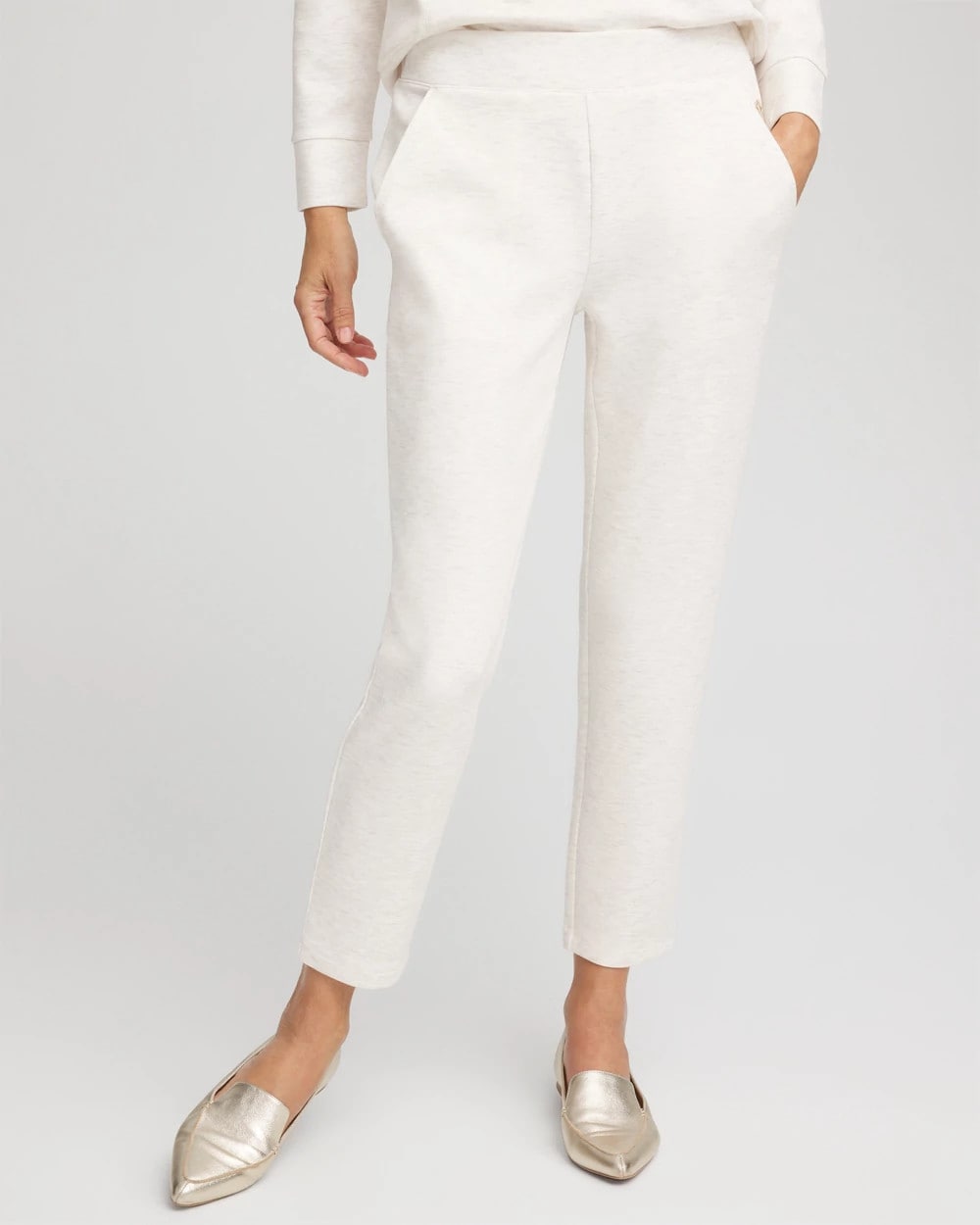 Ecru Zenergy® Heathered Ankle Pants