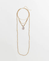 Neutral Convertible Agate Pendant Necklace