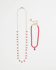 Red Convertible Red Necklace