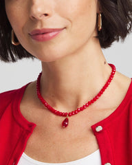 Red Convertible Red Necklace