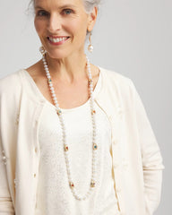 Pearl Goldtone Faux Pearl Single-Strand Necklace