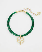 Green Clover Pendant Necklace
