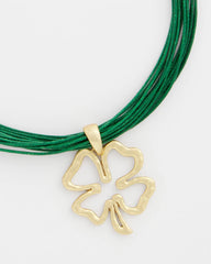 Green Clover Pendant Necklace