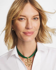 Green Clover Pendant Necklace