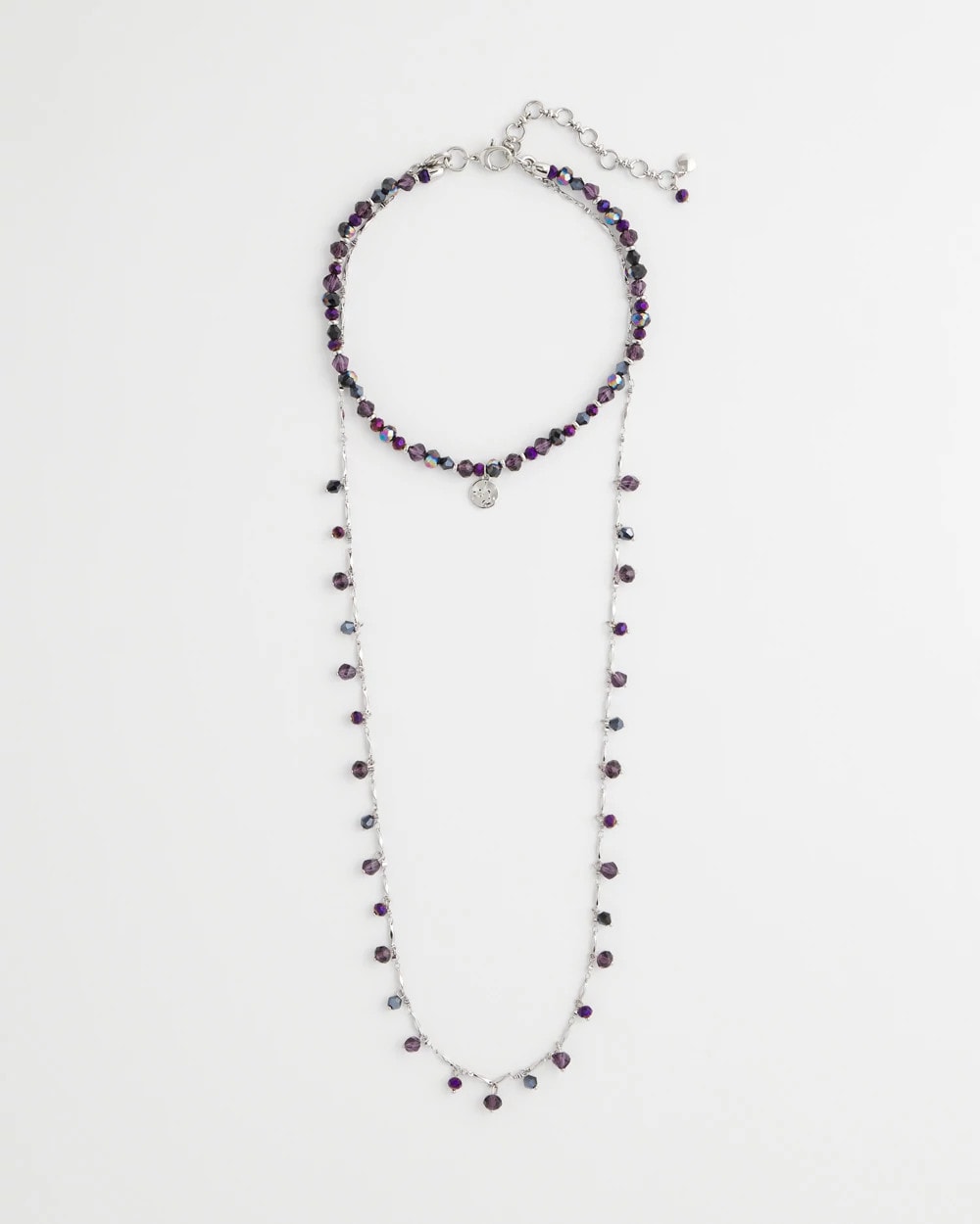 Purple Convertible Purple Long Short Necklace