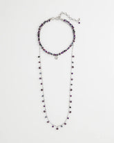 Purple Convertible Purple Long Short Necklace
