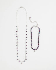 Purple Convertible Purple Long Short Necklace