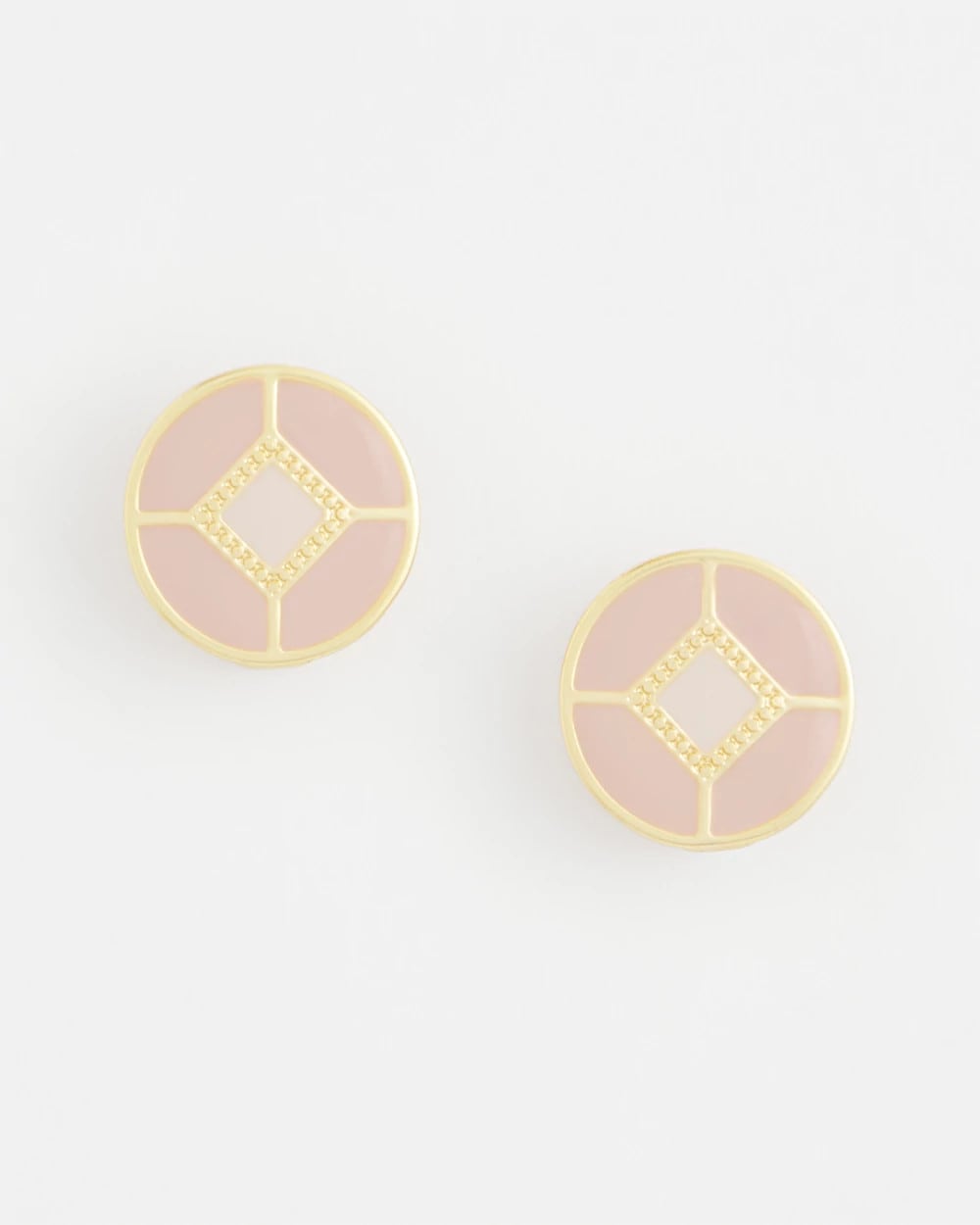 Pink No Droop® Enamel Clip-On Earrings