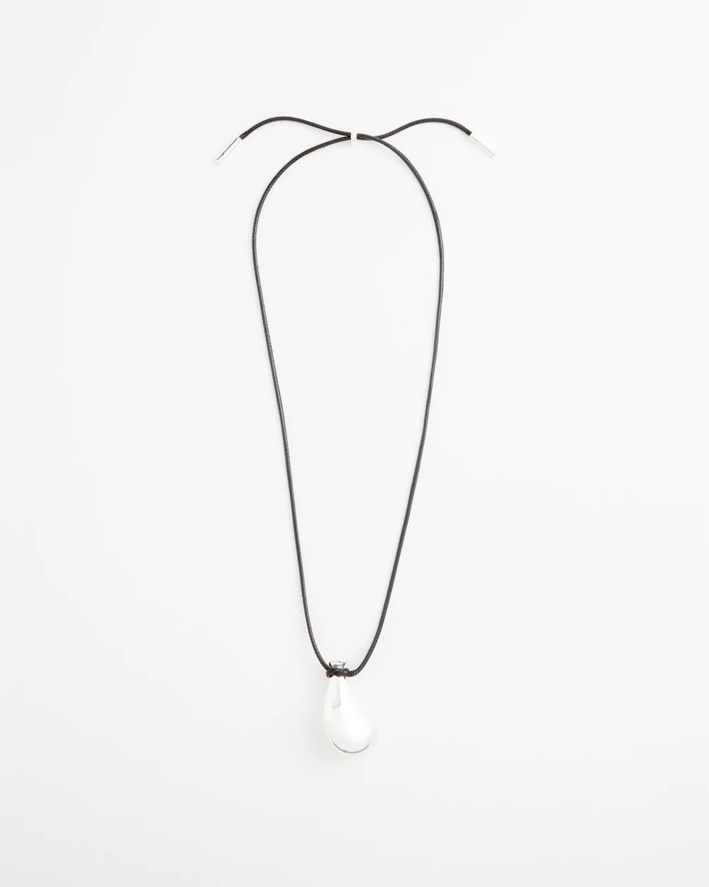 Mixed Metals Silvertone Adjustable Pendant Necklace