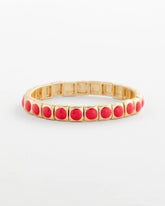 Orange Bold Orange Goldtone Stretch Bracelet