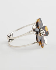 Neutral Tortoise Floral Hinge Bracelet