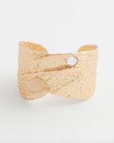 Gold Molten Goldtone Cuff Bracelet