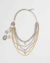 Mixed Metals Equestrian Mixed-Metal Multistrand Necklace
