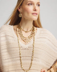 Gold Gold Nugget Single Strand Necklace