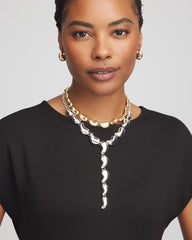 Mixed Metals Convertible Mixed-Metals Y-Necklace