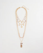 Pink Convertible Pink & Gold Beaded Necklace