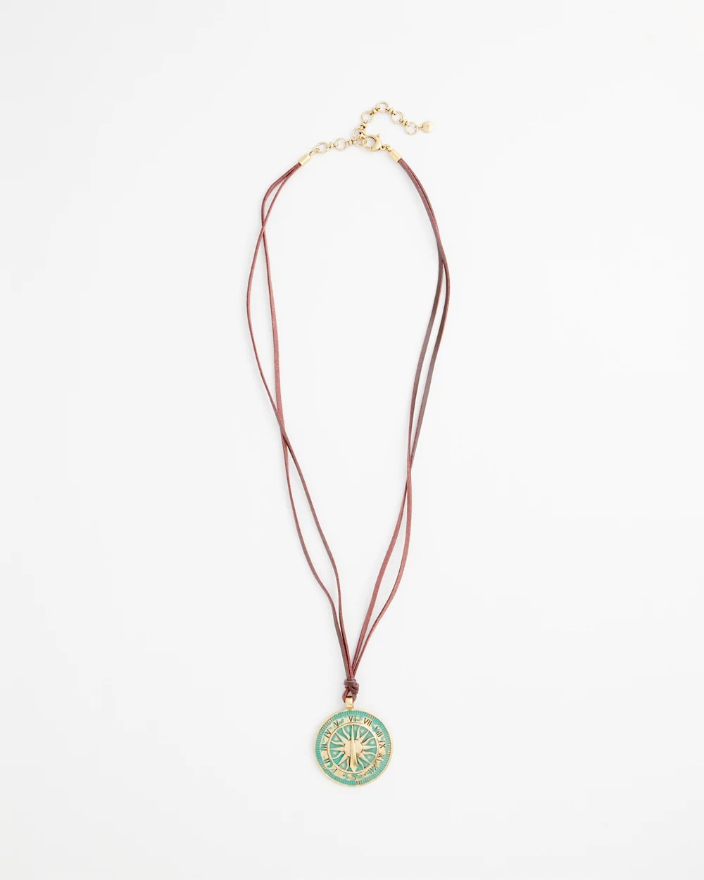 Turquoise Sundial Medallion Pendant