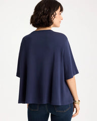 Passport Blue Caviar Beaded Cotton Tee
