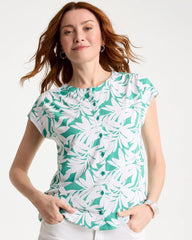 Green Clover Refined Palm Button Tee
