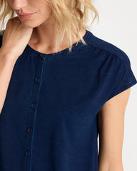 Riviera Authentic Refined Denim Button Tee