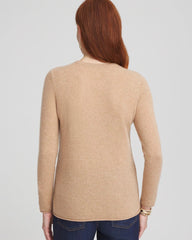 Camel Cashmere Crewneck Sweater