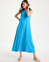 Blue Tide Jersey Knit Maxi Dress