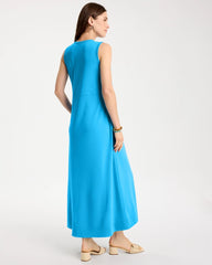 Blue Tide Jersey Knit Maxi Dress