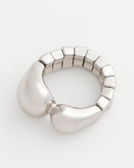 Silver Curvy Silver Stretch Ring
