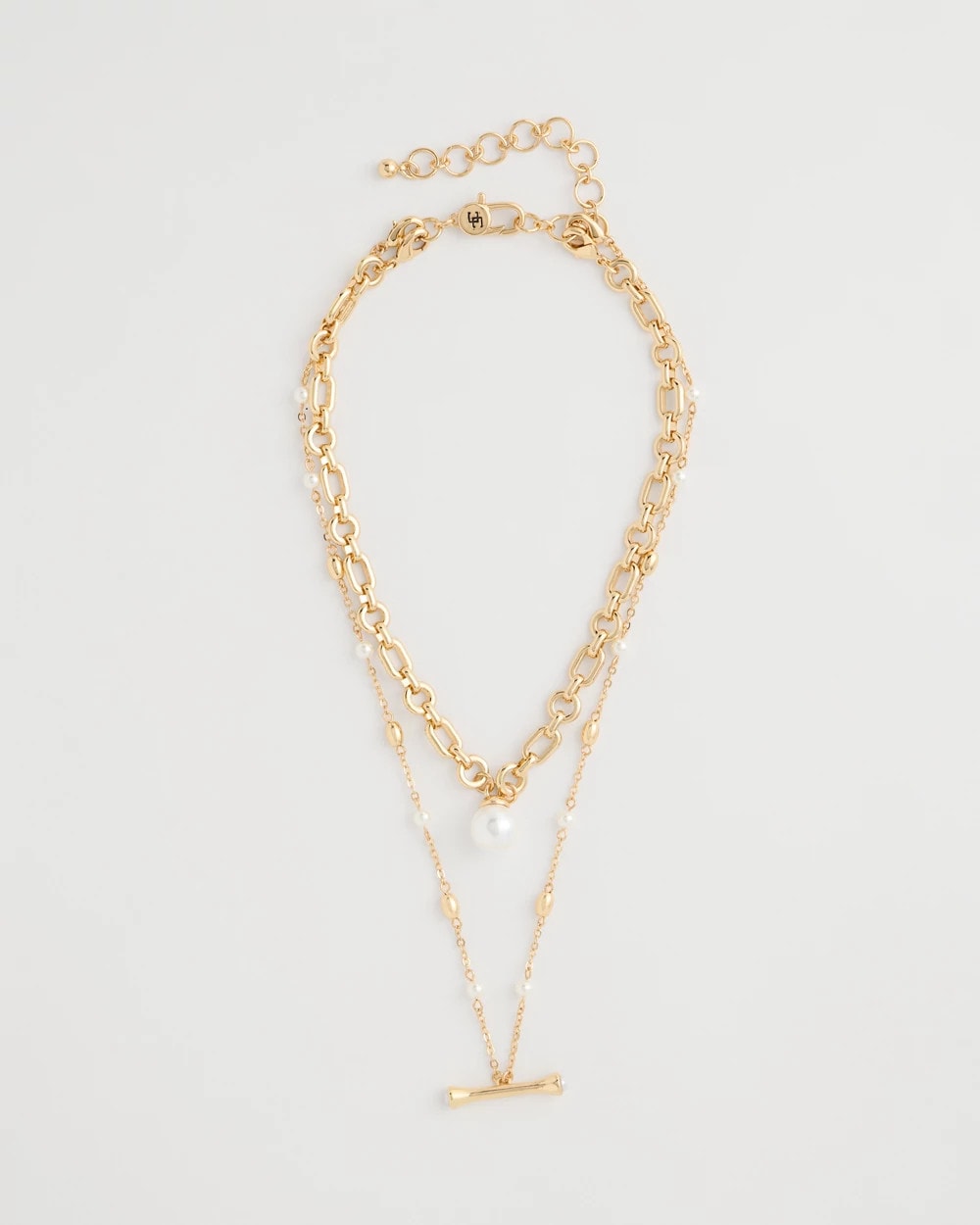 Pearl Toggle Bar Pearl Pendant Necklace