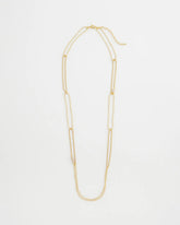 Gold Long Gold Ball Chain Single Strand