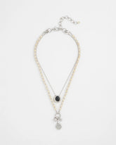 Neutral Short Double Strand Pendant