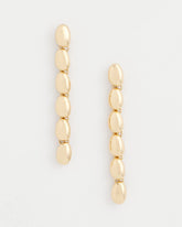 Gold Gold Linear Bead Earrings