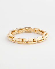 Gold Gold Link Stretch Bracelet