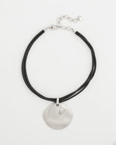 Silver Silver Pendant On Cord