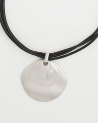 Silver Silver Pendant On Cord