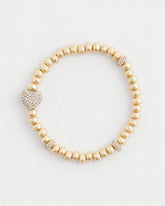 Gold Gold Heart Stretch Bracelet