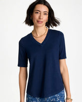 Riviera Authentic Cotton Slub V-Neck Tee