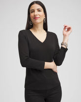 Black 3/4 Sleeve Perfect Tee
