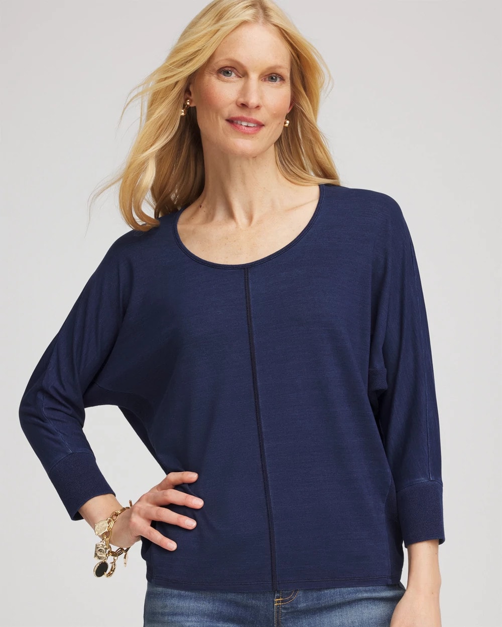 Riviera Authentic Dolman Denim Tee