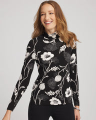 Black Touch of Cool™ Mockneck Layering Tee