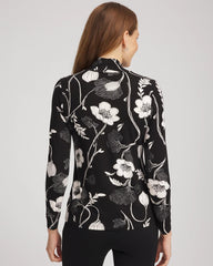 Black Touch of Cool™ Mockneck Layering Tee