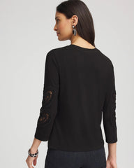 Black Heart Sleeve Detail Tee