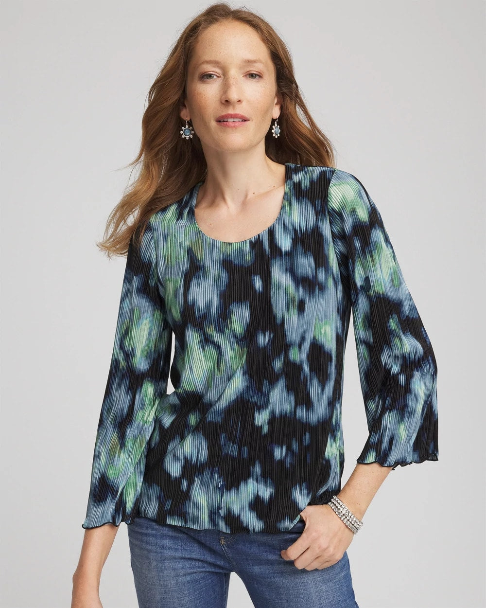 Black Bodre Flare Sleeve Top