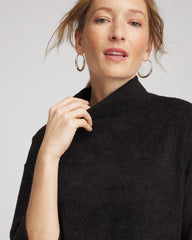 Black Jacquard Cozy Turtleneck