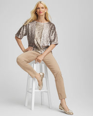 Gold Art Deco Dolman Sequins Tee