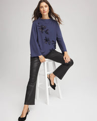 Indigo Sky Embellished Structured Top