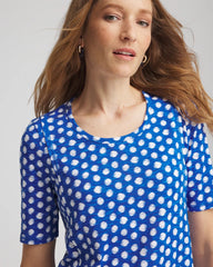 Azure Printed Slub Short Sleeve Tee