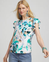 Alabaster Touch of Cool™ Flutter Sleeve Tee