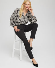Black Caviar Bead Georgette Blouse