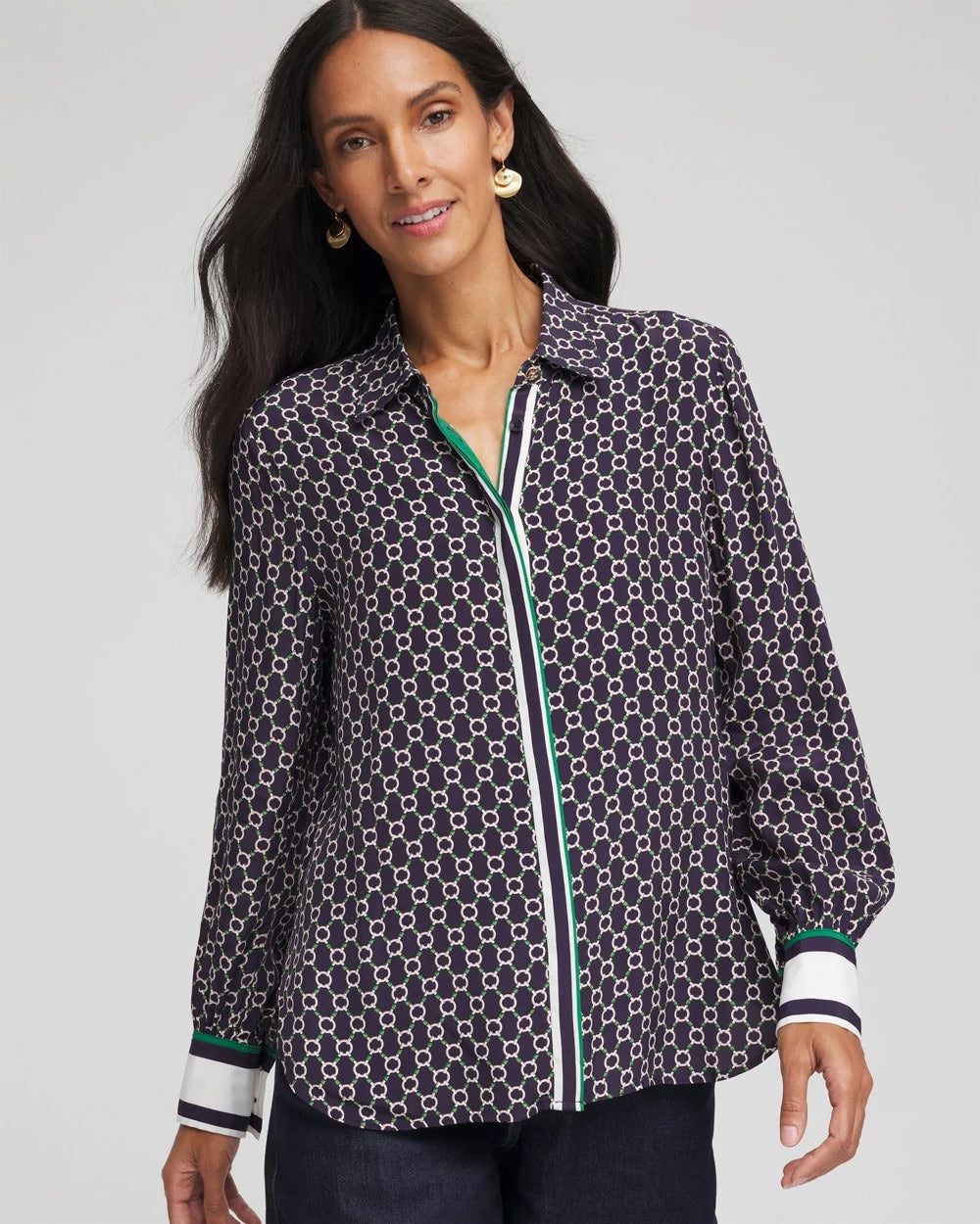 Passport Blue Faux Silk Twill Shirt
